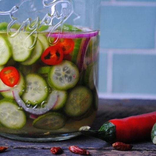 Zure komkommersalade (acar ketimun)