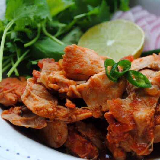 Pulled chicken (slowcooked)