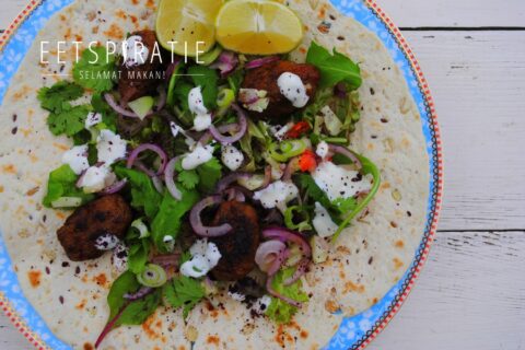 Köfte kebab wrap