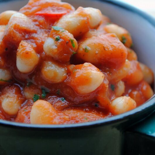 Witte bonen in tomatensaus