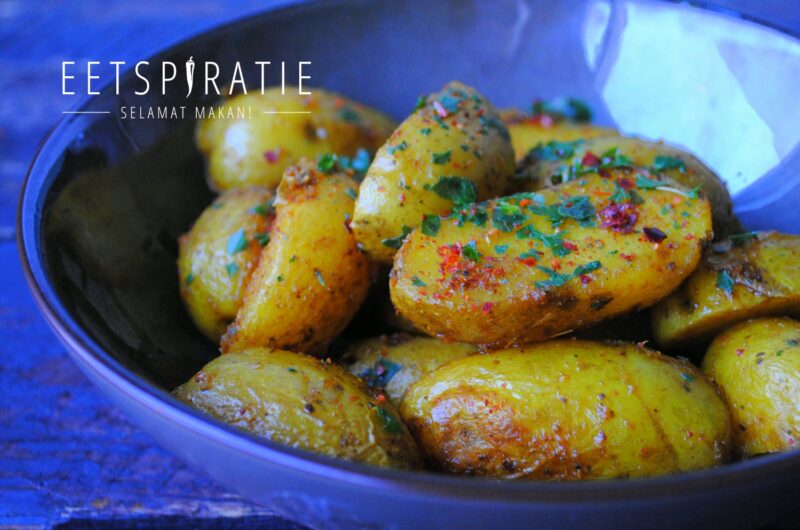 Curry aardappels uit de oven
