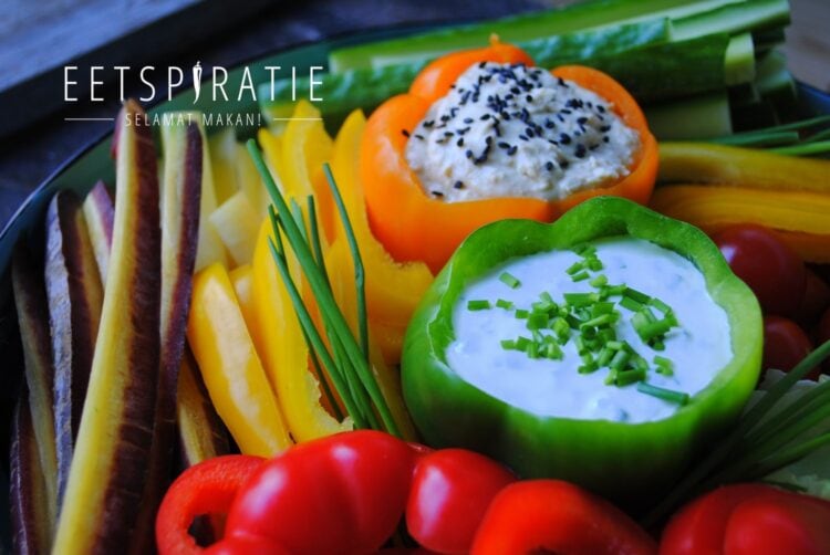 Gezonde borrelhapjes met lekkere dips