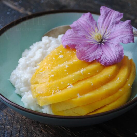 Sticky mango rijst