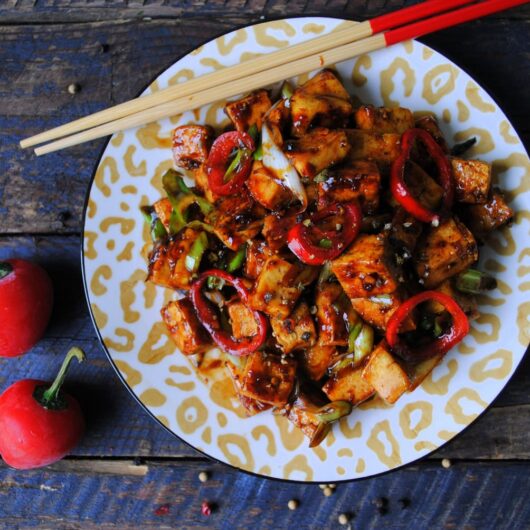 Pittige tahoe uit de wok