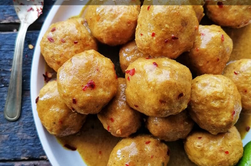 Kokos curry met kipgehaktballetjes (Crock-Pot Express)