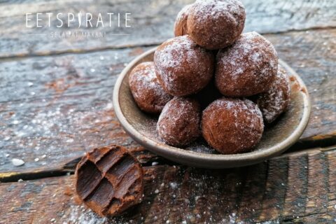 Chocoladetruffels met pepermunt