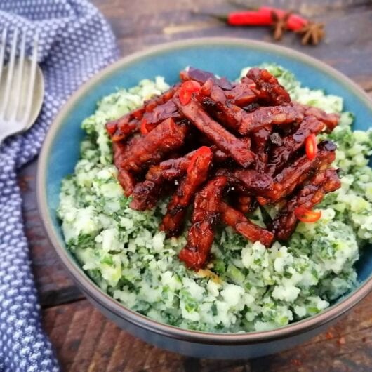 Boerenkoolstamppot met tempeh