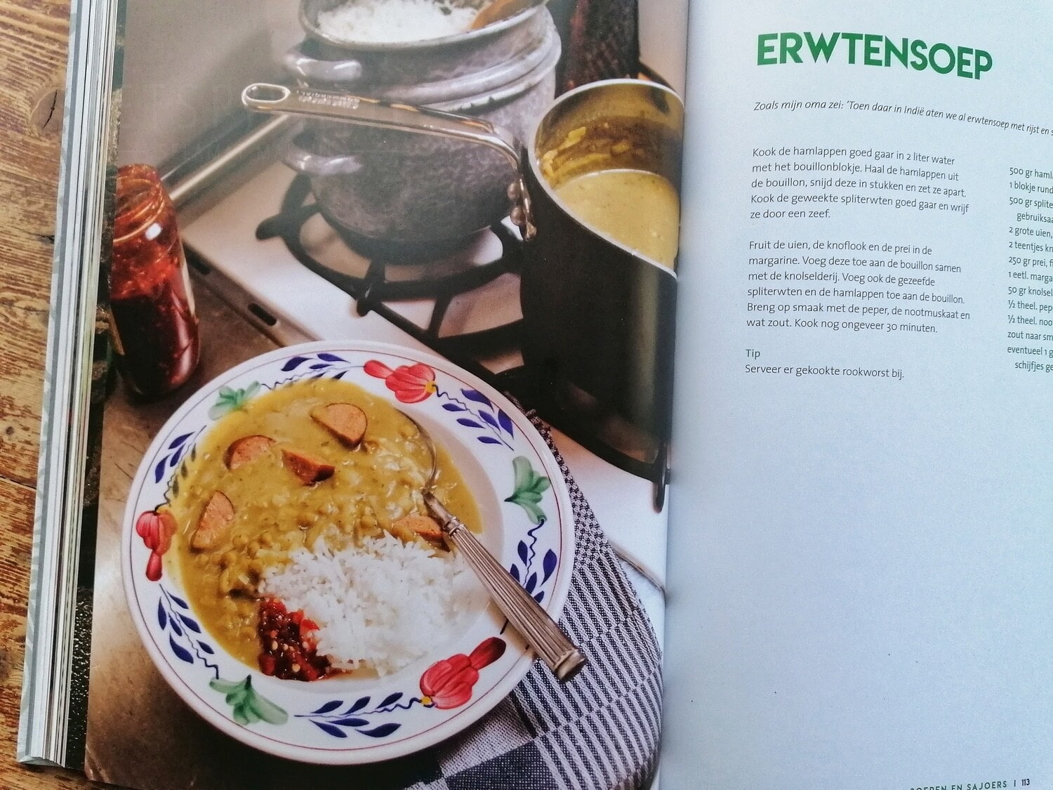 Een bladzijde uit het boek Alle Indische keukengeheimen van Jeff Keasberry