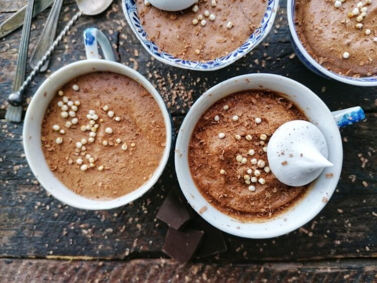Vegan chocolademousse van aquafaba