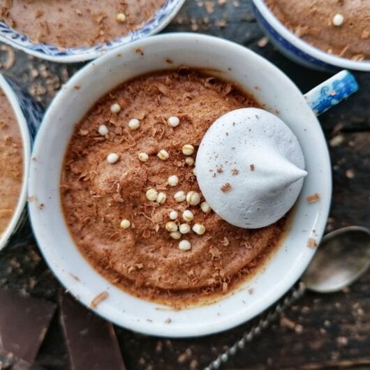 Vegan chocolademousse van aquafaba