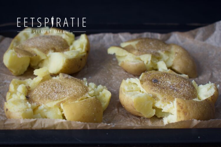 Krokante gesmashte aardappels uit de airfryer