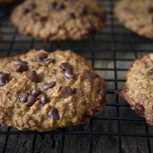 Haverkoeken met banaan en chocolade