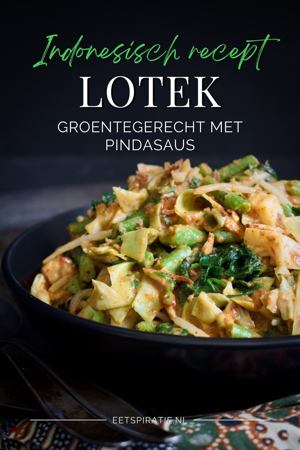 Lotek Indonesisch groentegerecht met pindasaus