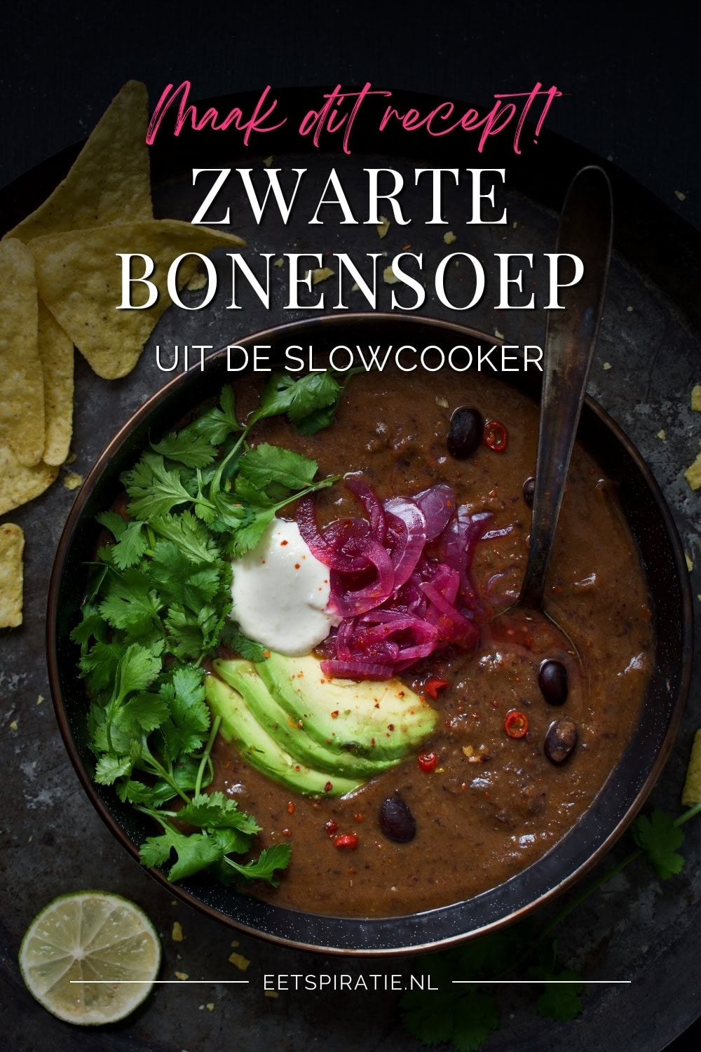 Zwarte bonensoep uit de slowcooker