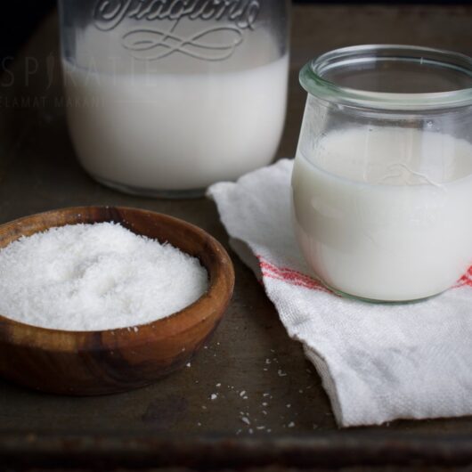 Zelf kokosmelk maken van kokosrasp - een makkelijk recept