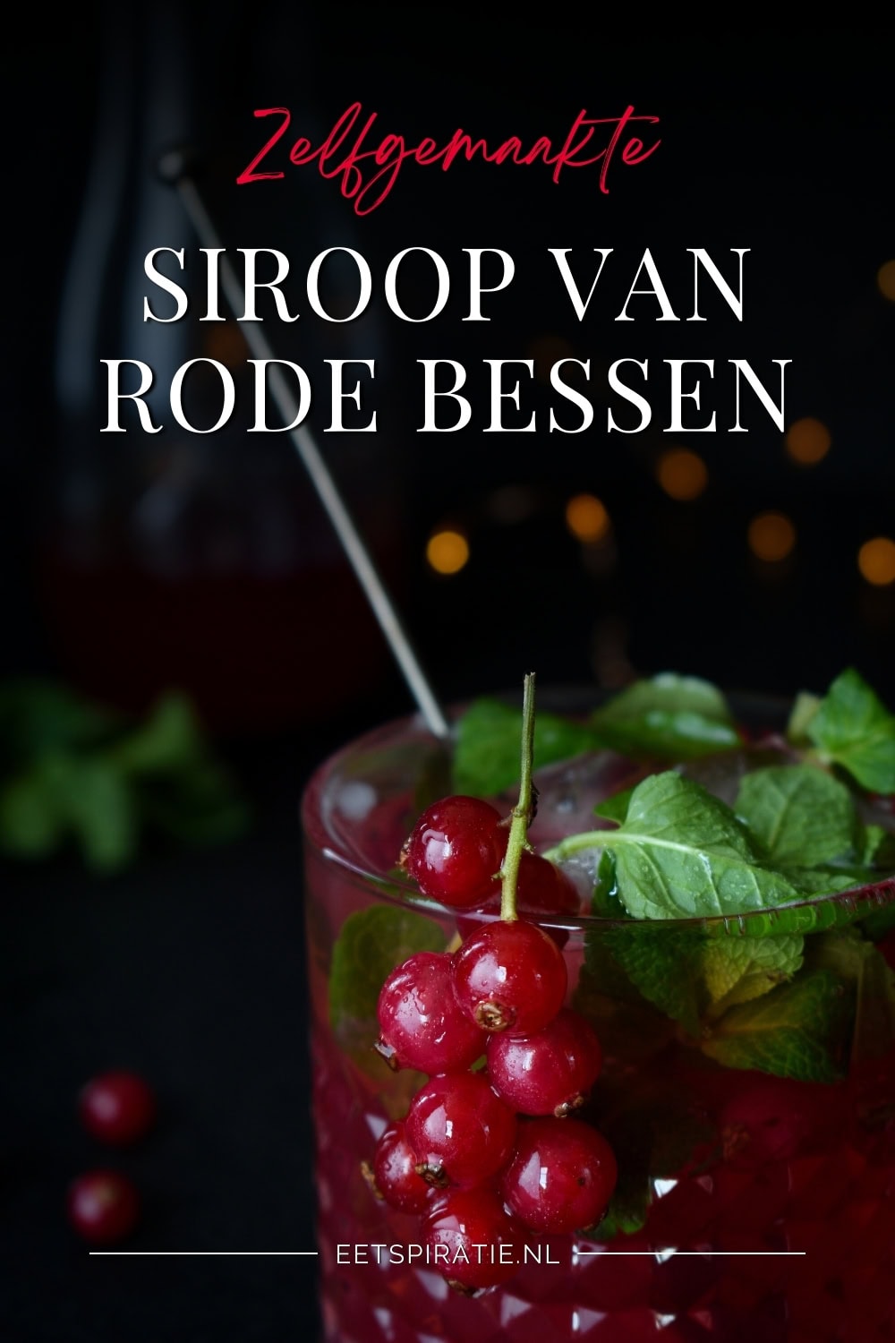 Zelfgemaakte siroop van rode bessen Pinterest