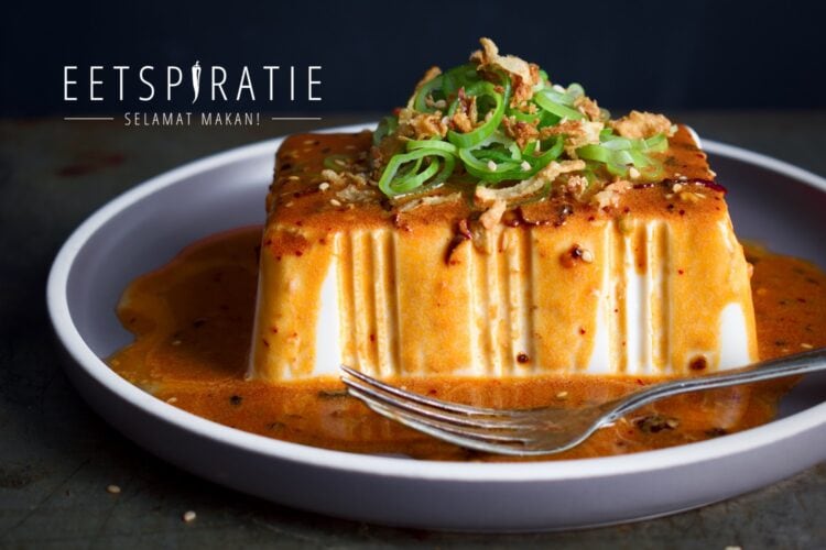 Snel en makkelijk koude - silken tofu met pittige dressing