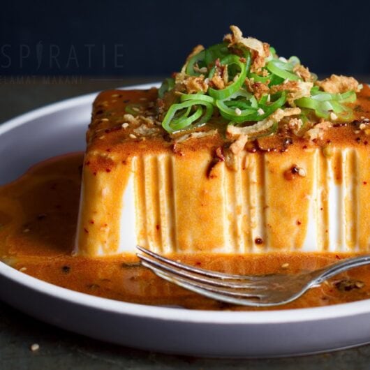 Snel en makkelijk - koude silken tofu met pittige dressing