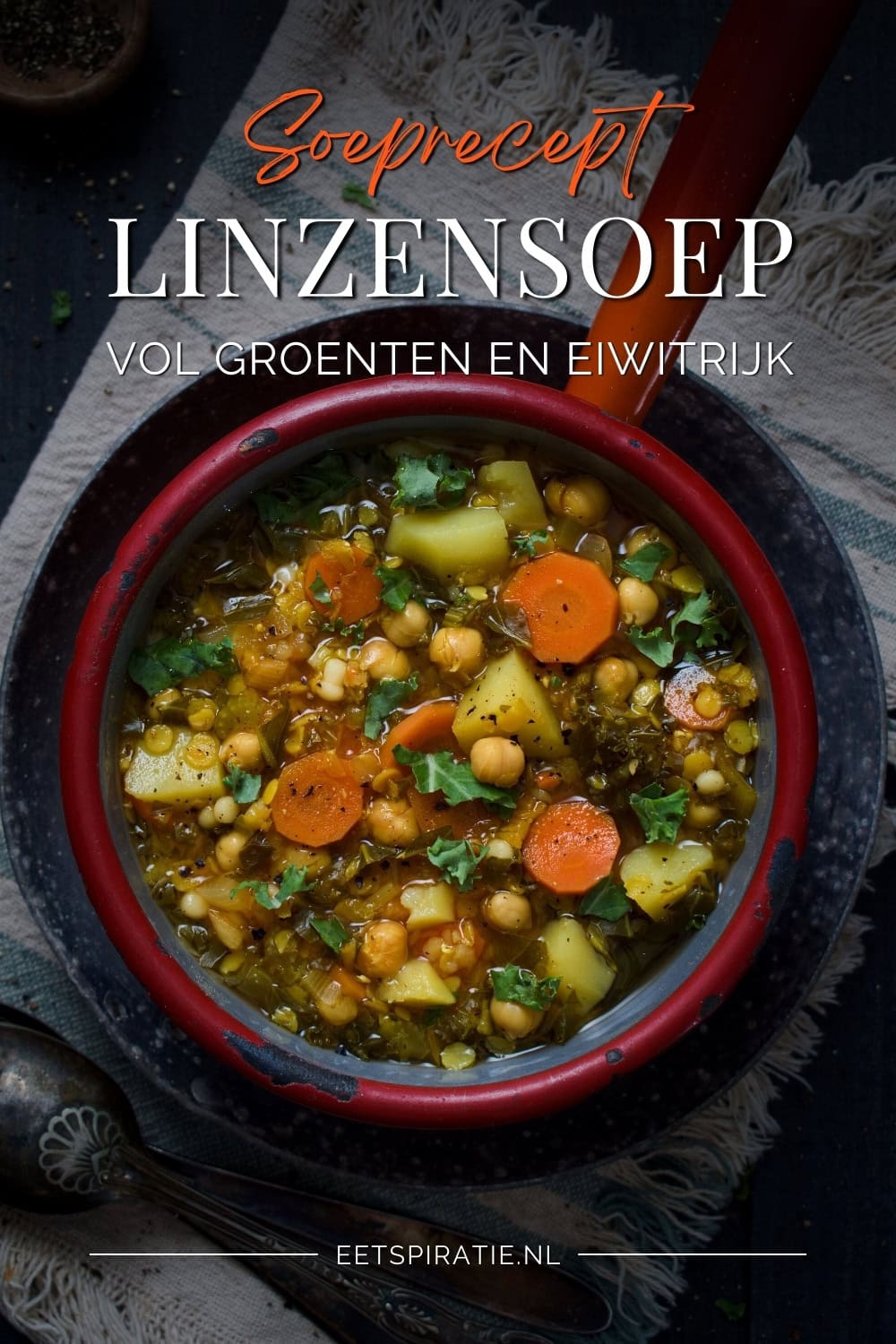 Eiwitrijke linzensoep Pinterest