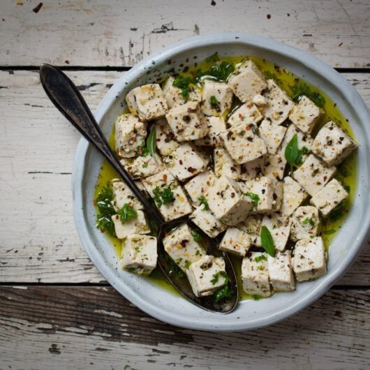 Tofu feta - vegan fetakaas receptenkaart