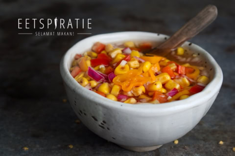 Atjar jagung - atjar van mais en adjuma peper