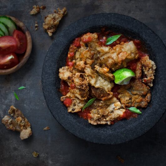 Indonesische oesterzwam geprek - krokante oesterzwammen met sambal receptenkaart