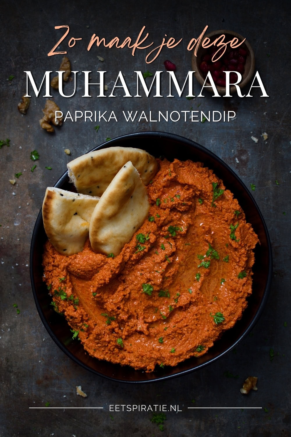 Muhammara - zo maak je deze paprika walnotendip Pinterest