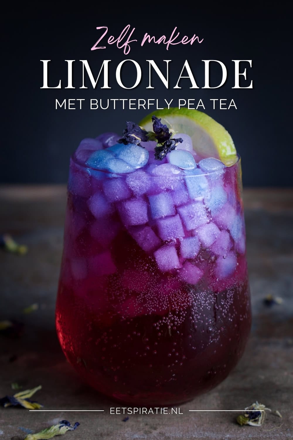 Zelf maken - limonade met butterfly pea tea Pinterest