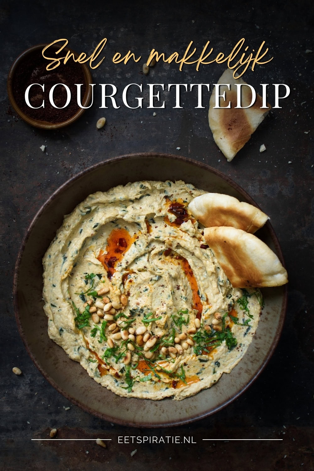 Snelle courgettedip geinspireerd op baba ganoush Pinterest