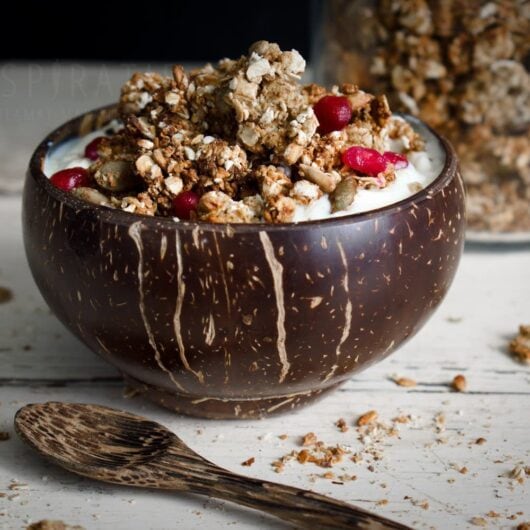 Krokante granola zonder olie receptenkaart