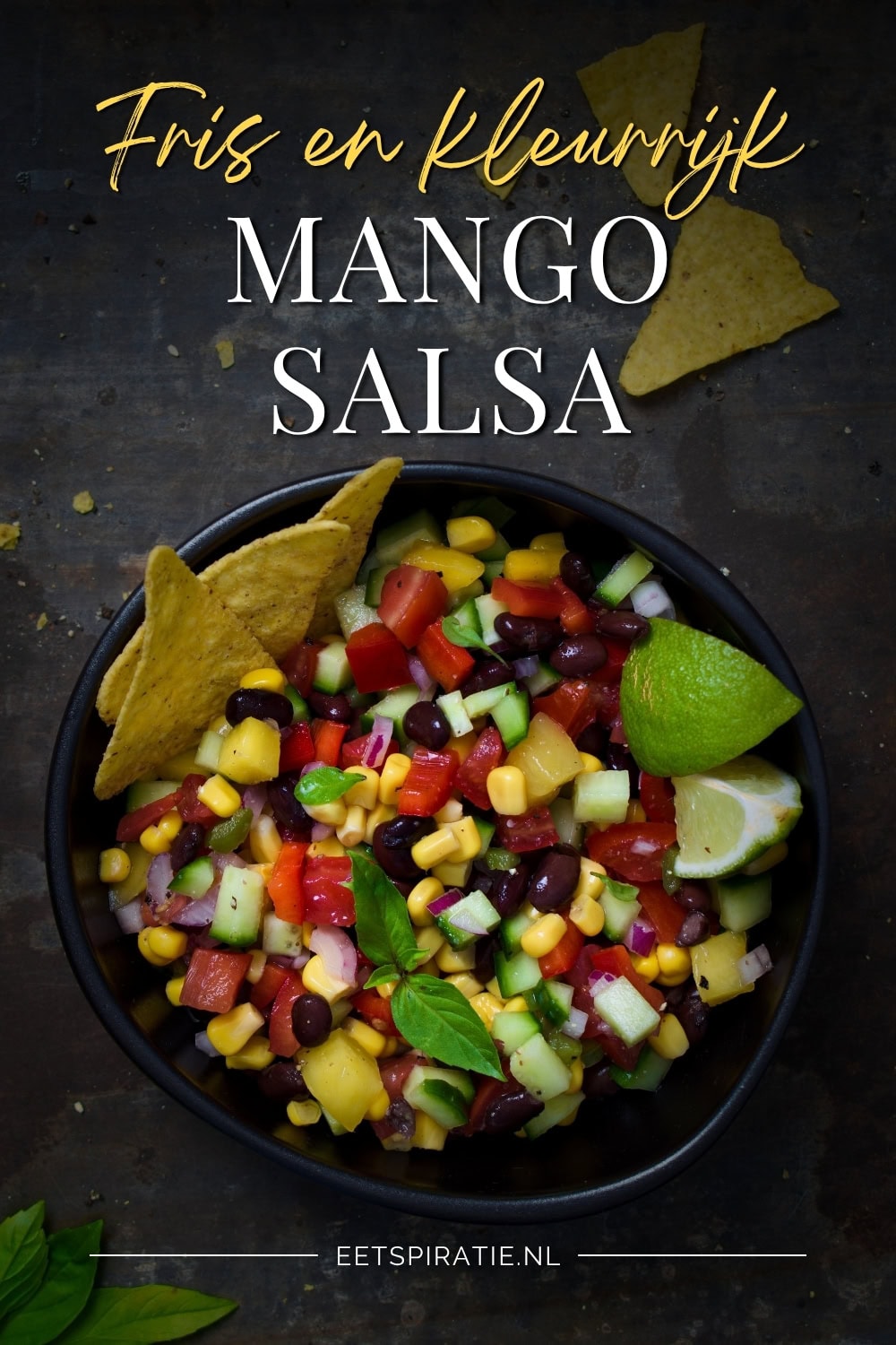 Mangosalsa met mais en zwarte bonen Pinterest