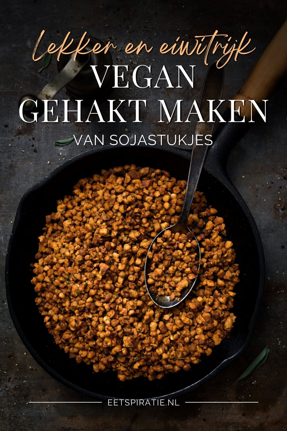 Vegan gehakt maken van sojastukjes Pinterest