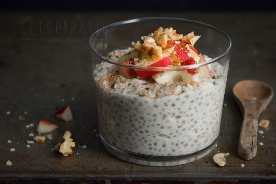 Chiapudding met appel en kaneel receptenkaart