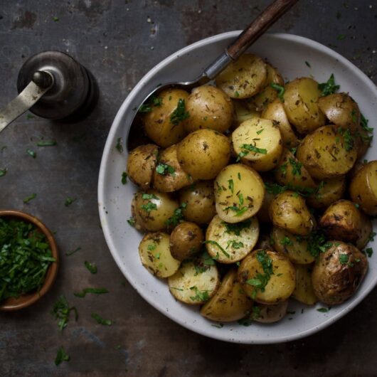 Krieltjes met knoflook en kruiden uit de slowcooker receptenkaart