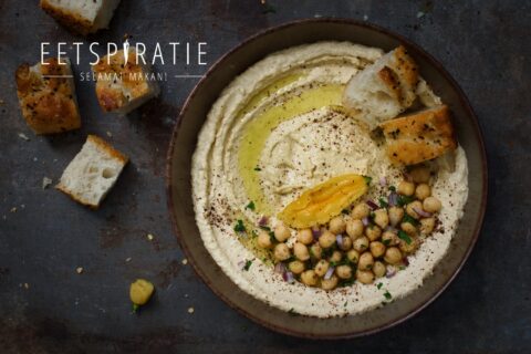 Hummus recept met mango en madame Jeanette