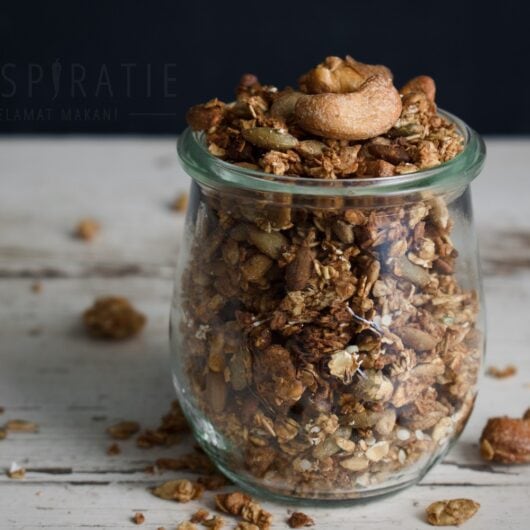 Granola met sinaasappel receptenkaart