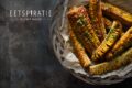 Gebakken en in repen gesneden maiskolven uit de airfryer