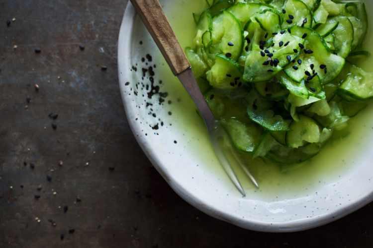Zoetzure komkommersalade